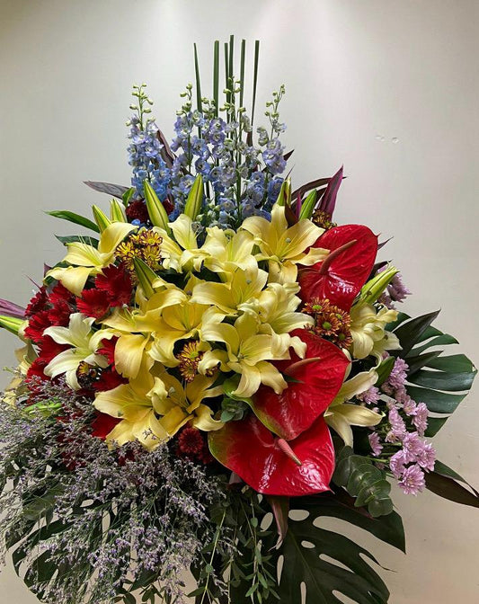 DMOP 百合麝香紅掌花籃