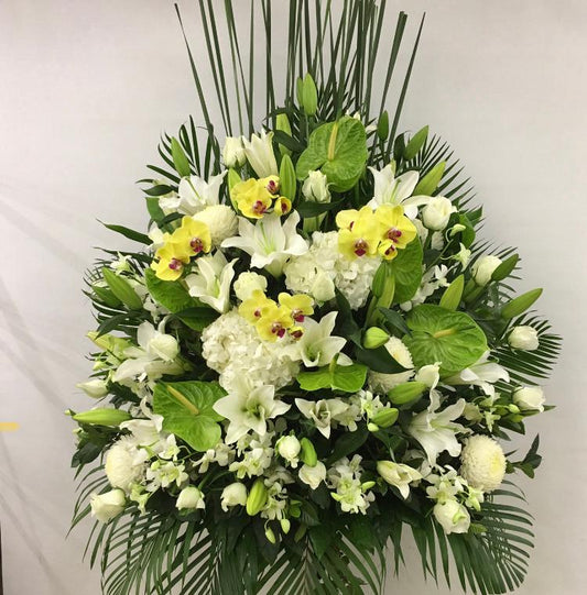 DMDD 百合綠掌繡球蘭花花籃