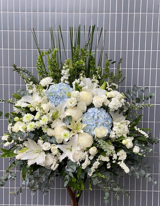 DMDD 百合玫瑰繡球麝香花籃