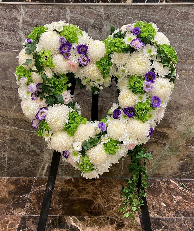 DMDD 心形大波菊繡球花牌